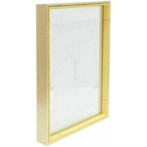 Deknudt S028A1 Marco de Cristal Oro Tiras de Aluminio Efecto Foto Flotante 20x30cm 30x40cm