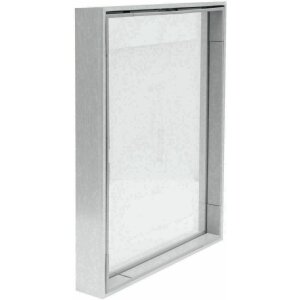 Deknudt S028D1 Marco de cristal tira aluminio plata efecto foto flotante 13x18 cm 18x24 cm
