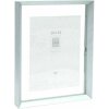Deknudt S028D1 Marco de cristal tira aluminio plata efecto foto flotante 13x18 cm 18x24 cm