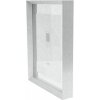 Deknudt S028D1 Marco de cristal tira aluminio plata efecto foto flotante 13x18 cm 18x24 cm
