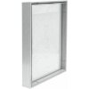 Deknudt S028D1 Marco de cristal tira aluminio plata efecto foto flotante 13x18 cm 18x24 cm