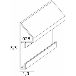 Deknudt S028D1 Marco de cristal tira de aluminio plateado efecto foto flotante 20,0 x30,0 cm; 30,0 x40,0 cm
