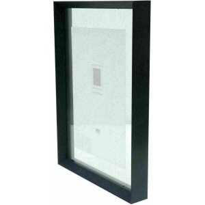 Deknudt S028K2 Marco de Cristal Negro Tiras de Aluminio Efecto Foto Flotante 15x20 20x25cm