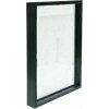 Deknudt S028K2 Marco de Cristal Negro Tiras de Aluminio Efecto Foto Flotante 15x20 20x25cm