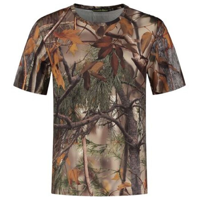 Camiseta Stealth Gear manga corta camuflaje estampado bosque talla M