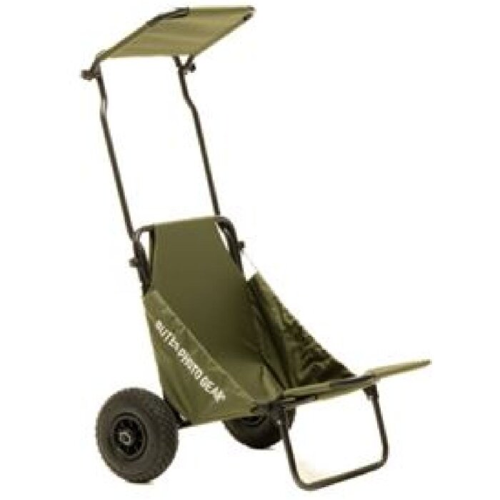Trolley de transporte Buteo Photo Gear Forest Green sun canopy