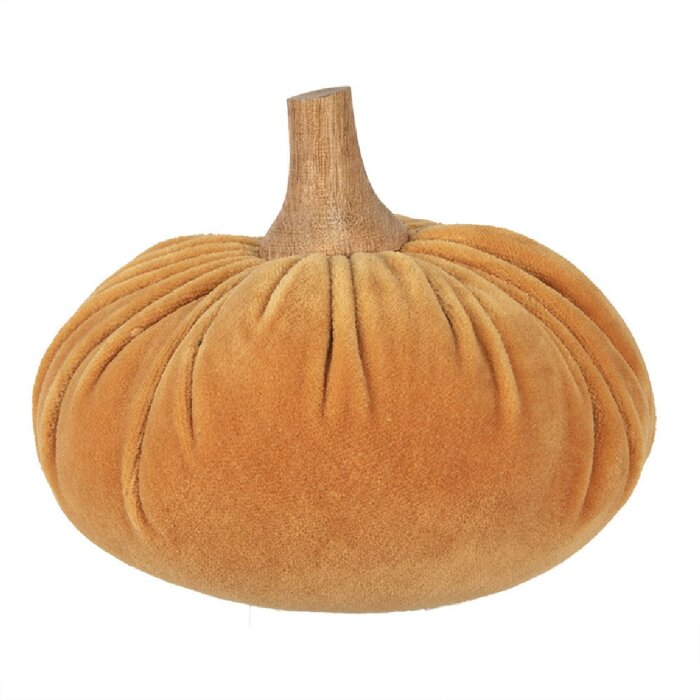 Clayre & Eef 65428 Decoración Calabaza Ø 15x12 cm Naranja