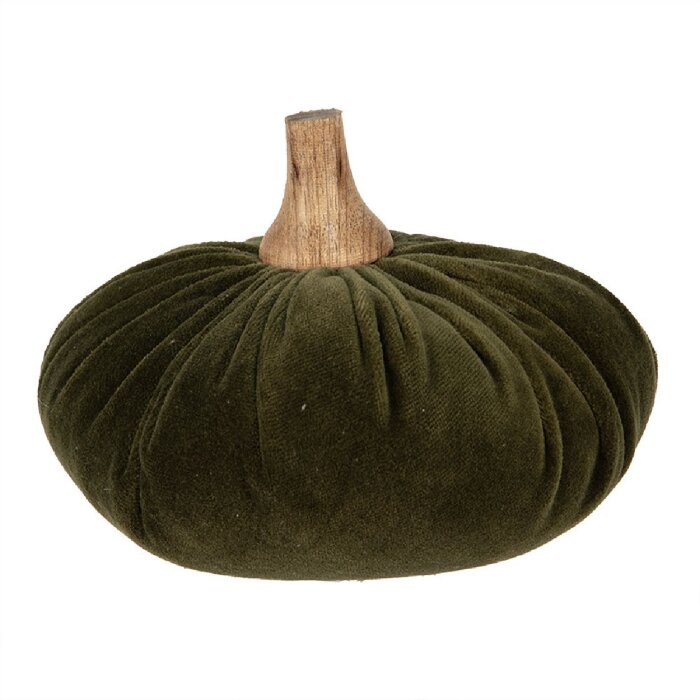 Clayre & Eef 65429 Decoración Calabaza Verde Ø 15x12 cm