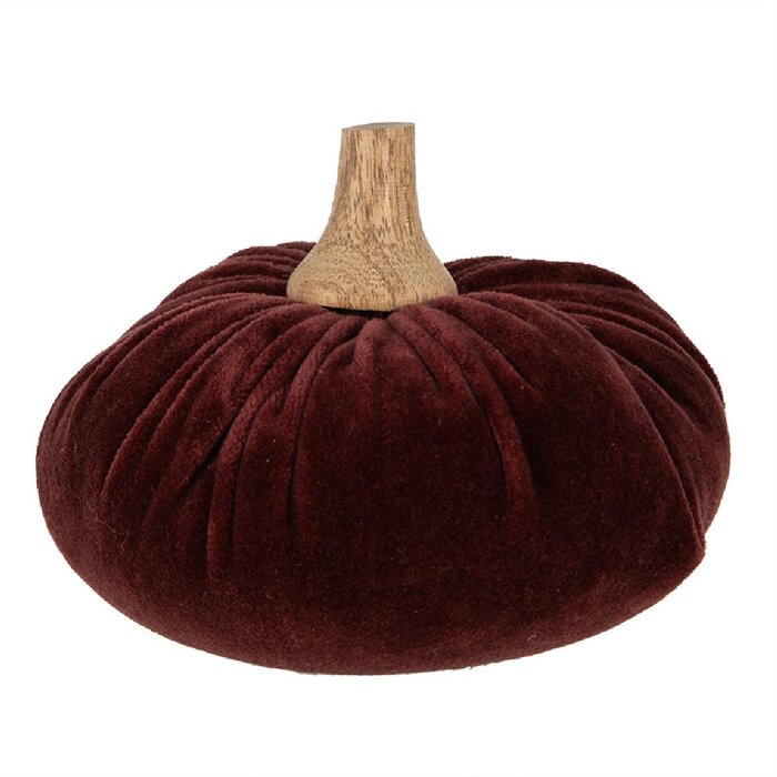 Clayre & Eef 65413 Calabaza Decorativa Roja Ø 15x12 cm Estilo Campestre