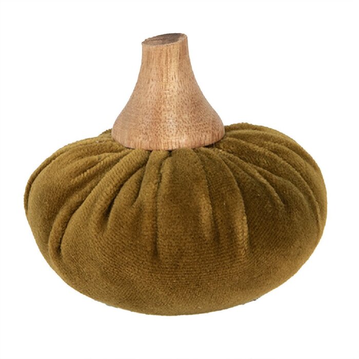 Clayre & Eef 65416 Calabaza Decorativa Verde Ø 9x8 cm Estilo Campestre