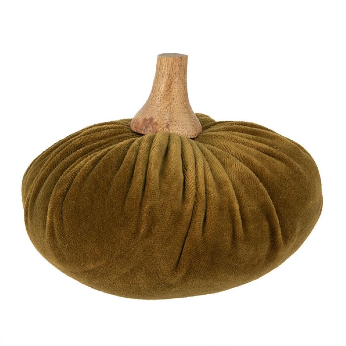 Clayre & Eef 65418 Calabaza Decorativa Verde Ø 15x12 cm Estilo Campestre