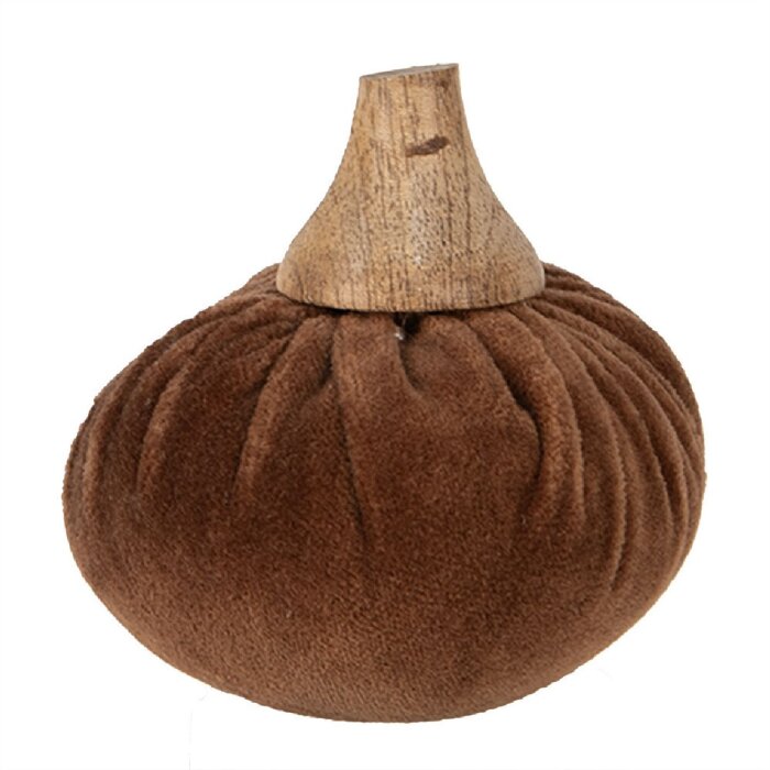 Clayre & Eef 65421 Calabaza Decorativa Marrón Ø 9x8 cm Estilo Campestre