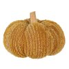 Clayre & Eef 65448 Calabaza Decorativa Poliéster Amarillo Ø 15x12 cm Estilo Campestre