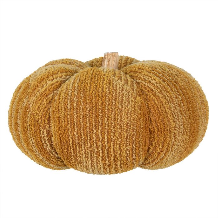 Clayre & Eef 65450 Calabaza decorativa Poliéster Amarillo Ø 25x16 cm