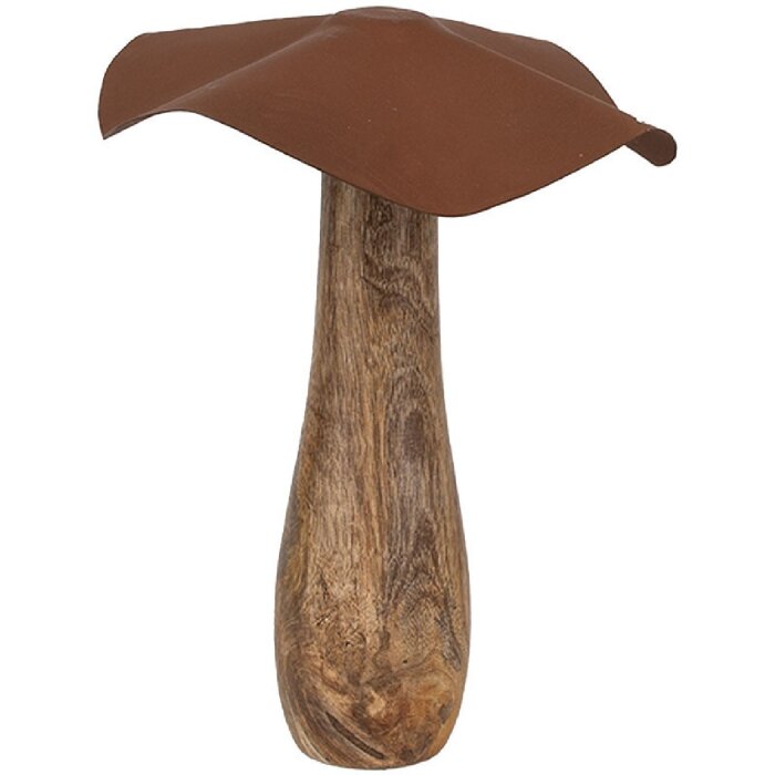 Clayre & Eef 6H2387XL Decoración Champiñón Marrón Ø 20x25 cm
