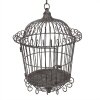 Clayre & Eef 5Y1201 Decoración Birdcage Marrón Gris Ø 36x47/75 cm