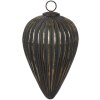 Clayre & Eef 6GL4526L Adornos para árbol de Navidad plata negra Ø 15x26 cm estilo barroco