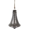 Clayre & Eef 6GL4532M Adorno de Árbol de Navidad Plata Negra Ø 17x27 cm Estilo Clásico