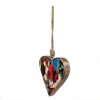 Clayre & Eef 6H2386L Percha Corazón Rojo Marrón 13x2x13 cm Madera
