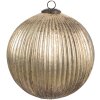 Clayre & Eef 6GL4549XL Adorno de Árbol de Navidad Dorado Ø 24x24 cm Estilo Clásico