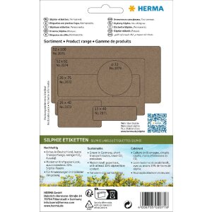 HERMA 2071 Etiquetas multiuso 12x40mm Papel Silphie...