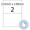 HERMA 8402 Etiquetas en hojas papel A4 blanco 210x148 mm 500 hojas 1000 etiquetas