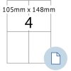 HERMA 8404 Etiquetas en hojas papel A4 blanco 105x148 mm 500 hojas 2000 etiquetas