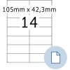 HERMA 8414 Etiquetas en hojas papel A4 blanco 105x42,3 mm 500 hojas 7000 etiquetas