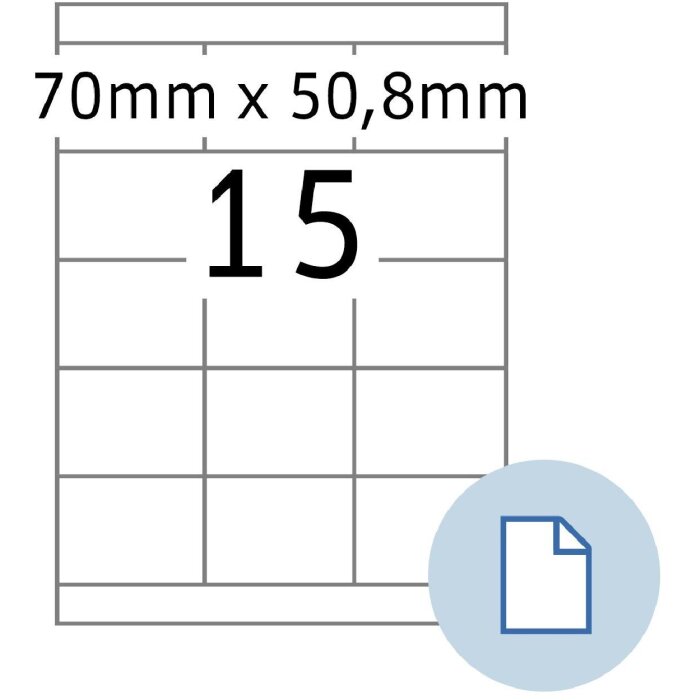 HERMA 8415 Etiquetas en hojas papel A4 blanco 70x50,8 mm 500 hojas 7500 etiquetas