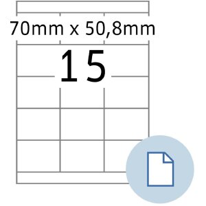 HERMA 8415 Etiquetas en hojas papel A4 blanco 70x50,8 mm...
