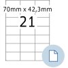 HERMA 8421 Etiquetas en hojas papel A4 blanco 70x42,3 mm 500 hojas/10500 etiquetas