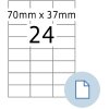 HERMA 8424 Etiquetas en hojas papel A4 blanco 70x37 mm 500 hojas 12000 etiquetas