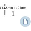 HERMA 8492 Etiquetas en hojas papel A6 blanco 143,5x105 mm 2000 hojas/etiquetas
