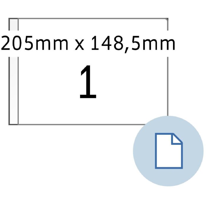 HERMA 8493 Etiquetas en hojas papel A5 blanco 205x148,5mm 1000 hojas 1000 etiquetas
