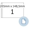 HERMA 8493 Etiquetas en hojas papel A5 blanco 205x148,5mm 1000 hojas 1000 etiquetas