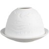 Clayre & Eef 6CE1815 Portacandelitas Blanco Ø 12x8 cm Porcelana Estilo Campestre