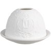 Clayre & Eef 6CE1828 Portacandelitas Blanco Ø 12x8 cm Porcelana Estilo Campestre