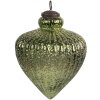 Clayre & Eef 6GL4558XL Adorno de Navidad de vidrio verde bohemia Ø 16x20 cm