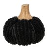 Clayre & Eef 65397 Calabaza Decorativa Negra Ø 9x8 cm Estilo Campestre