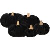 Clayre & Eef 65399 Calabaza Decorativa Negra Ø 15x12 cm Estilo Campestre