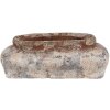 Clayre & Eef 6TE0522M Maceta Terracota Beige Gris 22x12x8 cm