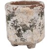 Clayre & Eef 6TE0525S Maceta Terracota Beige Verde Ø 9x10 cm Estilo Campestre