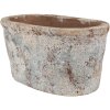 Clayre & Eef 6TE0528L Maceta Terracota Beige Azul 26x13x12 cm Estilo Campestre