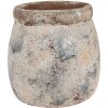 Clayre & Eef 6TE0535 Maceta Terracota Beige Azul Ø 14x14 cm Estilo Campestre