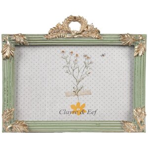 Clayre & Eef 2F1140 Marco Foto Oro Verde 17x2x14 cm 10x15 cm