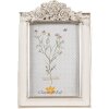 Clayre & Eef 2F1142 Marco Blanco Plata 14x2x22 cm / 10x15 cm