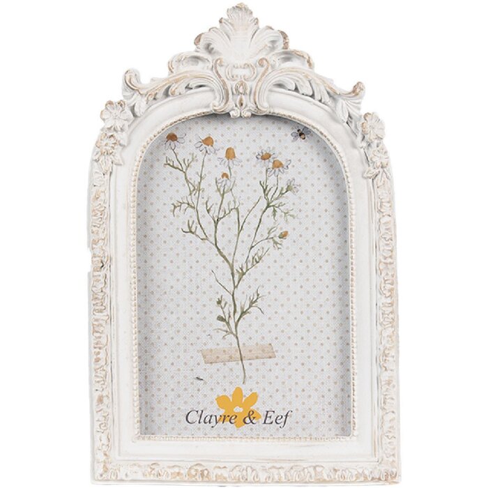 Clayre & Eef 2F1143 Marco Foto Blanco 13x2x31 cm 10x15 cm