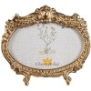 Clayre & Eef 2F1144 Marco de fotos color oro 17x2x15 cm / 10x15 cm Oval Barroco