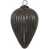 Clayre & Eef 6GL4526S Adorno de Árbol de Navidad Plata Negra Ø 10x13 cm