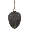 Clayre & Eef 6GL4528L Adorno de Navidad oro negro 15x21 cm vidrio barroco
